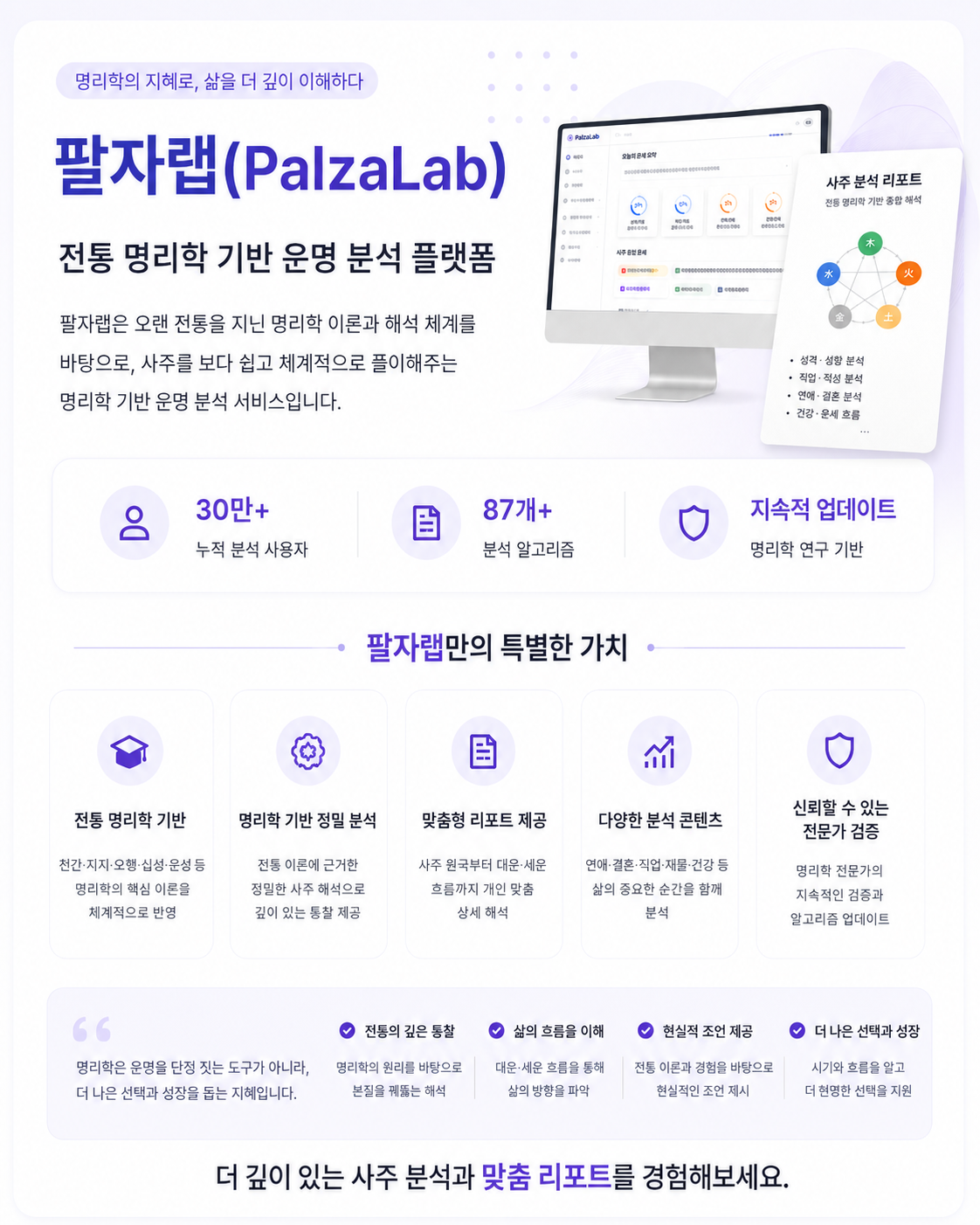 팔자랩 사이트 소개 (palzalab)